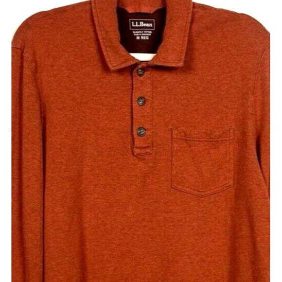 LL Bean Men's Medium Polo Long-Sleeve Gorpcore Athleisure Outdoor‎ Lifestyle - Picture 6 of 10
